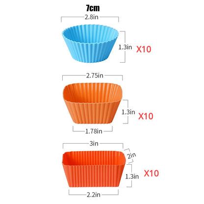 30 pieces Silicone Muffin Cups