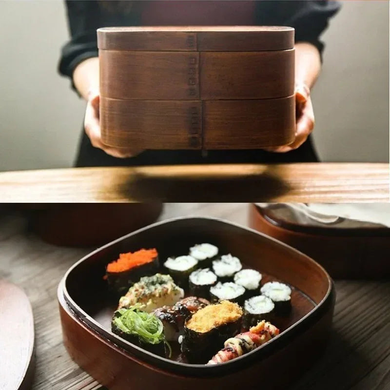 Japanese Wooden Bento Box